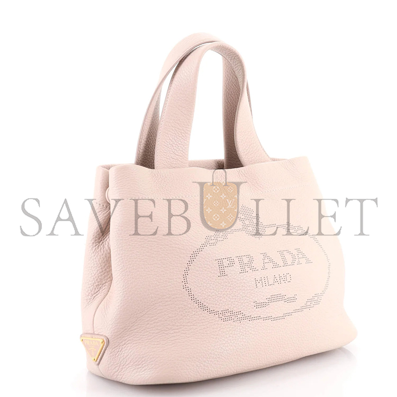 PRADA SMALL LEATHER TOTE IN WATER LILY 1BC384 (32*24*14cm) 